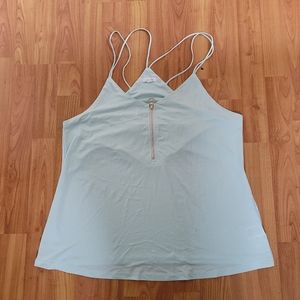 Ardene zip front tank light blue xlarge